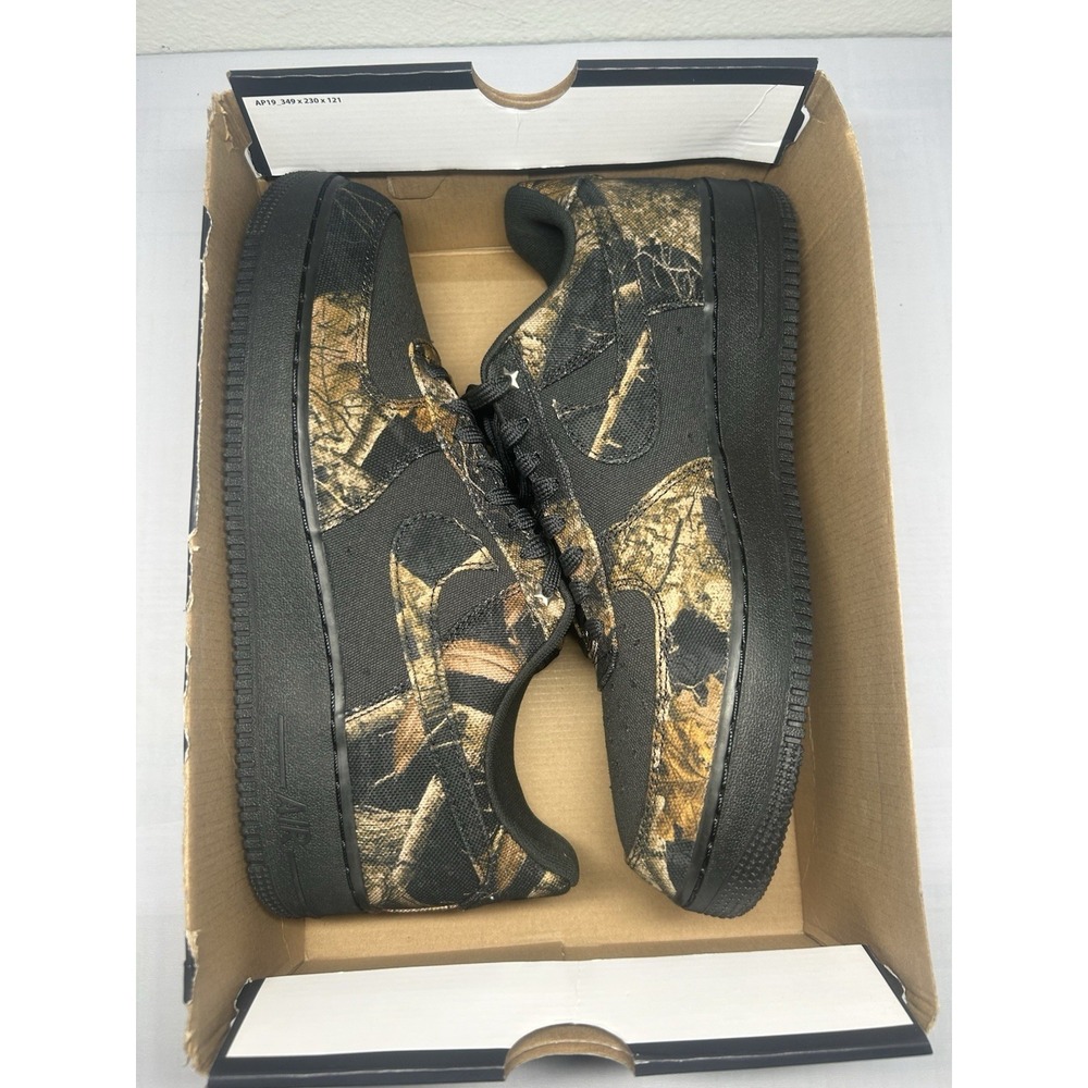 Realtree x Nike Air Force 1 Low Black Camo - Size 12.5 - IH1221 001 - New/No Lid
